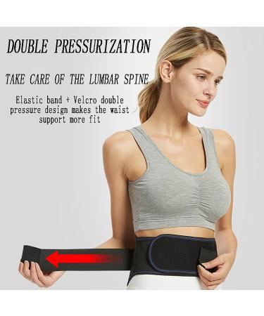 XXL Black Waist Support Brace Belt - Pain Relief & Self-Heating Magnetic Therapy for Back Pain Herniated Disc Sciatica & Scoliosis - Buy Online on GoSupps.com