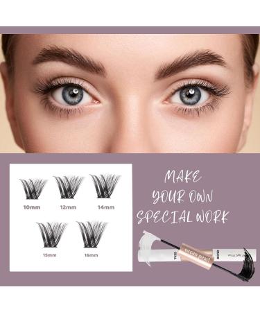 DIY Individual Cluster Lashes Extension Kit - 120 Lash Clusters with Tweezers and Bond - C/D Curl 10-16mm - OP27 - Buy Online on GoSupps.com
