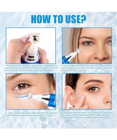 Buy 5% Caffeine Eye Serum - 360 Massage Rollerball for Dark Circles Puffiness & Wrinkles | Best Under Eye Cream for Men & Women - Buy Online on GoSupps.com