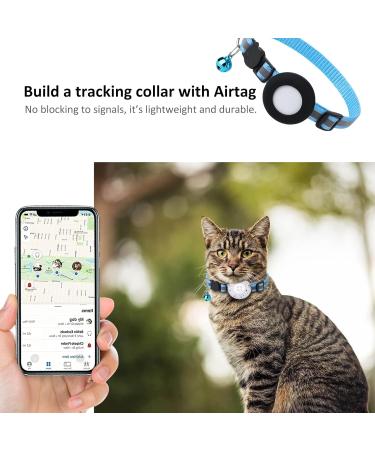 2022 Airtag Cat Necklace Holder - Waterproof 2-Pack for Apple Airtag | Small Cat Neck Band Protector in Black & Translucent - Buy Online on GoSupps.com