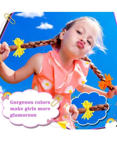 30 Pcs Boutique Baby Girls Artsy Style Bow Hair Ties - Elastic Colored Hair Bands for Toddlers Kids - Buy Online on GoSupps.com