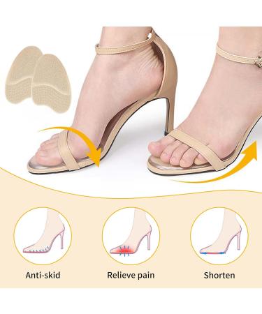 3 Pair Metatarsal Pads for High Heels | Comfort Insoles & Foot Cushions for Pain Relief | Morton's Neuroma & Forefoot Pads - Beige - Buy Online on GoSupps.com