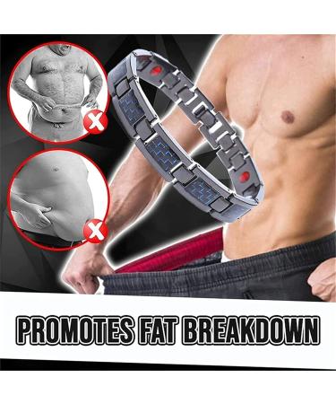 Titanium Power Magnetic Bracelet Magnetic Lymph Purifying Bracelet Titanium Slimming Therapy Magnetic Bracelet Magnetic Bracelet for Men Relieve Arthritis Pain (Silver-Blue 1pc) - Buy Online on GoSupps.com