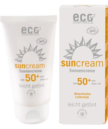 eco cosmetics sun cream SPF 50 lightly tinted (2 x 75 ml)