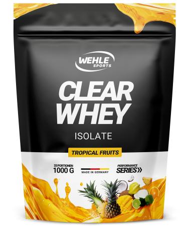 Clear whey protein isolate protein shake protein shake made of high-quality whey protein isolate refreshing fruity drink (1000g tropical fruit) Tropical Fruit 1000G