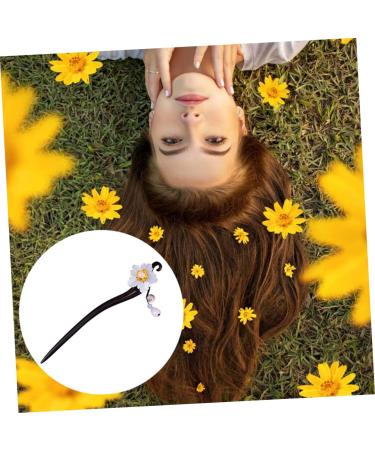 Mikinona 1pc Hairpin Hair Chopsticks Hair Carved Hair Stick Hair Sticks for Buns Hair Clips for Women Hair Bun Fork Hair Sticks for Hair Chinese Tassel White China Miss Wooden - Buy Online on GoSupps.com