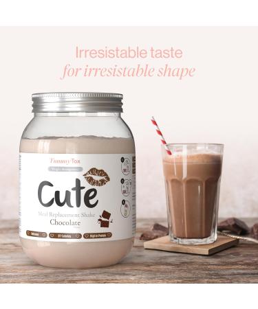 Cute Nutrition Chocolate Meal Replacement Shake for Women 500g - with Bonus Exercise Plan E-book | TummyTox - Buy Online on GoSupps.com