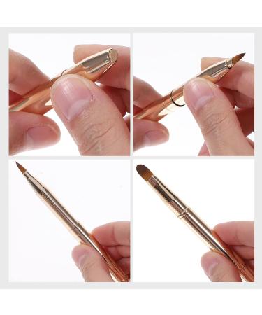 Double Ended Lipstick Brush - Premium Lip Makeup Tool | Lip Balm & Lip Mask Applicator | Golden Cosmetic Brush for Flawless Lips | Enhance Your Beauty Routine - Buy Online on GoSupps.com