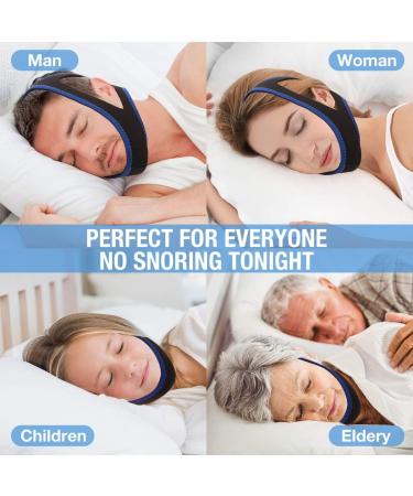 AMYMO Anti Snoring Chin Strap - Comfortable & Adjustable Stop Snoring Sleep Aid for Women and Men - Blue - Buy Online on GoSupps.com