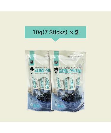 Roasted Seaweed Flakes 2 Pack - Easy Stick Type Laver Gim Snack - 0.35oz X 7 Sticks - Onigiri - 140g - Buy Online on GoSupps.com