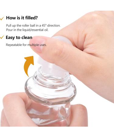 3Pcs Gold Glass Roller Bottles 50ml - Refillable & Leak-Proof for Essential Oils Perfume & Cosmetics - Buy Online on GoSupps.com