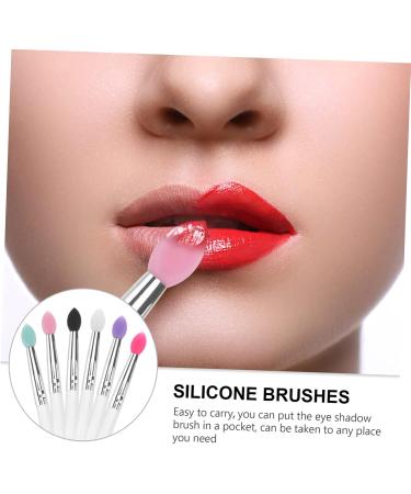 BELLIFFY 6pcs Eye Shadow Brush Makeup Eyeshadow Big Sequined Eyeshadow Brush Transparent Plastic Handle - Buy Online on GoSupps.com