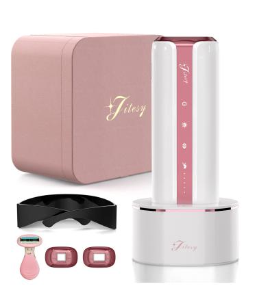 Jitesy IPL Hair Removal Device Newly Upgraded Handheld Hair Remover with Sapphire Ice Cooling System Blue & Red Light Therapy Permanent Hair Removal for Back Arms Legs Armpits Face bikini Area Type Pro