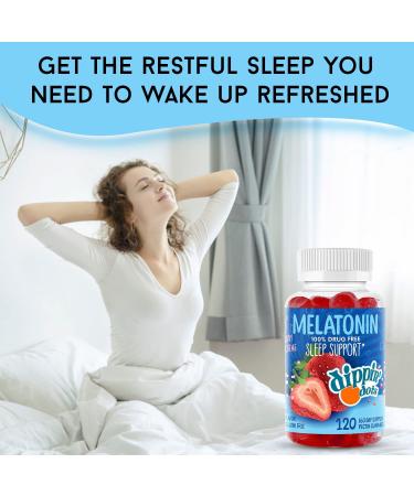 Dippin' Dots Melatonin Sleep Support Gummies - Strawberry Sunset Creme Flavor | 2.5mg per Gummy Sleep Supplement for Children and Adults | 120 Count Pack for Faster & Longer Sleep - Buy Online on GoSupps.com