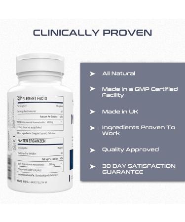 NAD 500mg Capsules 99% Purity Vegan Friendly & GMO-Free Naturally Boost Your NAD+ Levels (60 Capsules) 60 count (Pack of 1) - Buy Online on GoSupps.com