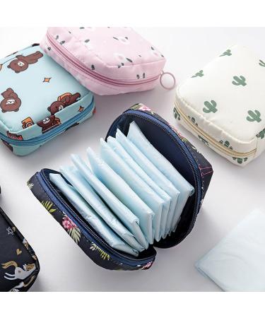 4-Piece Tampon Storage Bag Set | Portable Hygiene Organizer for Women | Large Capacity Menstruation Zipper Pouch | Ideal for Girls & Women - 12x12 cm - Buy Online on GoSupps.com
