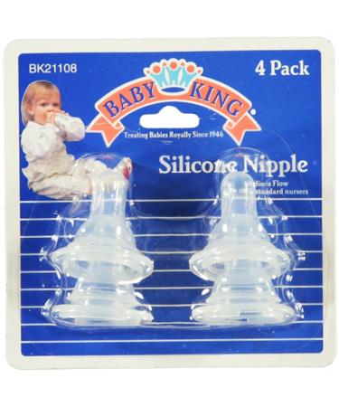 Baby King 4-pack Silicone Nipples - One Color One Size