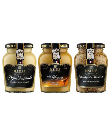 Mustard Bundle with Dijon Mustard Honey Dijon Mustard and Wholegrain Mustard 210g (Pack of 3) - Buy Online on GoSupps.com