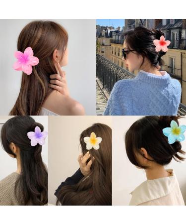 5 Flower Hair Clips Set - Colorful Lily Hair Claws for Women | Stylish Floral Hair Grippers | Perfect for Hawaii & Everyday Wear - Buy Online on GoSupps.com