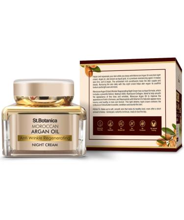 St. Botanica Moroccan Argan Oil Anti-Wrinkle Night Cream 50G - Intense Nourishing Overnight Regeneration - Buy Online on GoSupps.com
