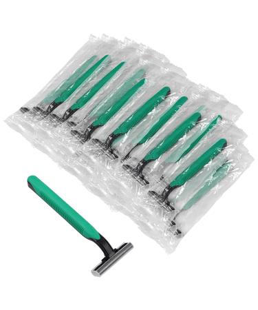 Disposable Razors in Bulk ,Razors individually wrapped bulk,Twin Blade Razors with Clear Safety Cap, Razors For Homeless, Hotel,Air Bnb,Shelter/Homeless/Travel (50PCS) 50 Count (Pack of 1)