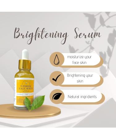 Turmeric & Bee Pollen Facial Serum - Hydrating Face Serum for Dry Skin | Moisturizing Jojoba Oil & Vitamin E | Perfect Gift for Women - 1 OZ - Buy Online on GoSupps.com