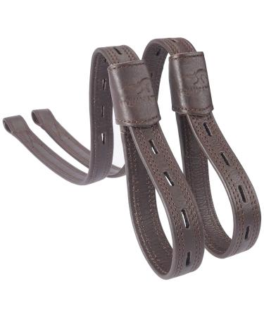 Equinate Slimline Mono Stirrup Leathers in black or brown 80 cm Brown