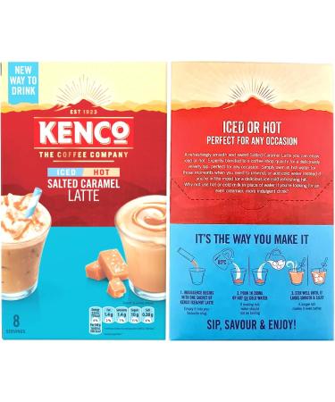 Coffee Multipack With 3x Kenco Salted Caramel Latte Iced/Hot Instant Coffee 162.4g 8 per pack - Kenco Hot/Iced Coffee On the Go Instant Coffee Sachets - Buy Online on GoSupps.com