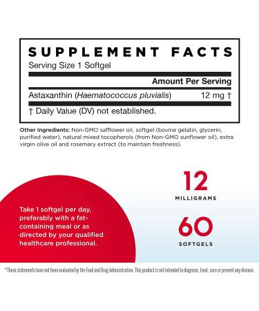 Jarrow Formulas Astaxanthin 12 mg - 60 Softgels | Powerful Antioxidant Support - Buy Online on GoSupps.com