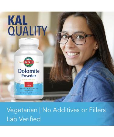 KAL Dolomite Powder 16 oz - Pure Calcium & Magnesium Supplement - Buy Online on GoSupps.com