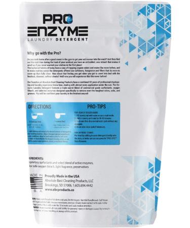 Pro-Enzyme Laundry Detergent Powder - Odor & Stain Destroyer - Professional Grade - 90 Loads - 3lb Pack - Buy Online on GoSupps.com