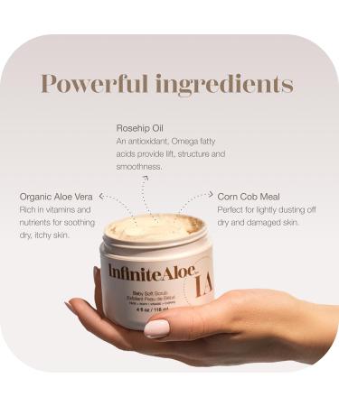 InfiniteAloe Baby Soft Face Scrub & Exfoliating Body Scrub. All In One - Organic Aloe Vera Hydrating & Cleansing Exfoliator Scrubs for Body and Face - Hydration and Exfoliant of Dry Skin - 1 Jar (4 Oz.) - Buy Online on GoSupps.com