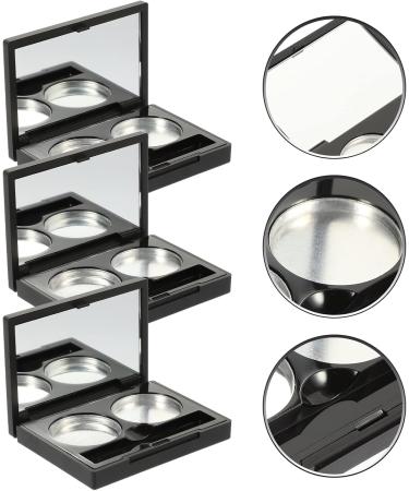 FRCOLOR 3 Sets Double Box Eye Shadow Box Diy Cosmetic Container Makeup Palette Organizer Diy Eyeshadow Empty Eyeshadow Palette Eye Shadow Pallets Girls Plastic Makeup Remover Travel Mirror - Buy Online on GoSupps.com