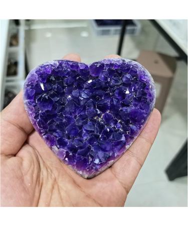 Natural Amethyst Geode Loving Heart Shape Quartz Cluster Crystal Specimen qiangang (Size : 420-480g) - Buy Online on GoSupps.com