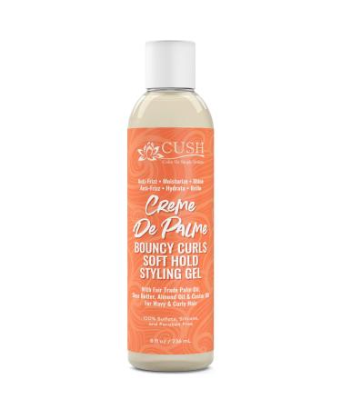 CUSH Cosmetics Creme De Palme Lite Styling Gel (8 oz) with Shea Butter Almond Oil Avocado Oil for Curly Hair and Short Hair Styles