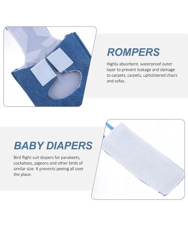 TEHAUX Bird Diaper Harness | Parrot Flight Suit | Cockatiel Costume | Budgerigar Diaper | Pet Bird Vest with Leash (Random Bow Style) - Buy Online on GoSupps.com