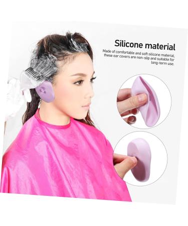 WOONEKY 4 Pairs Silicone Hairdressing Ear Covers Ear Covers for Hair Dye Hair Coloring Ear Covers Ear Covers for Swimming Silicone Hair Dyeing Earmuffs Household Shower Cap - Buy Online on GoSupps.com