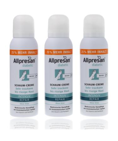 Allpresan Allpresan diabetic Intensif + Repair Urea Free Foaming Cream - Diabetes Mellitus - For Very Dry to Chapped Skin - 125ml (Pack of 3)