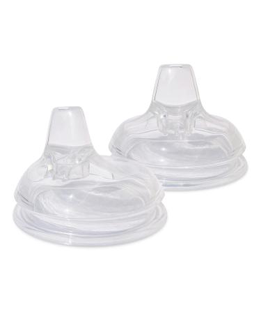 Soft Spout Sippy Cup Bottle Nipples for Comotomo Baby Bottle 2 Pack | Fits 5 Ounce and 8 Ounce Bottles | Transition Nipples Convert Baby Bottle to Sippy Cup | Includes Nipple Storage Case