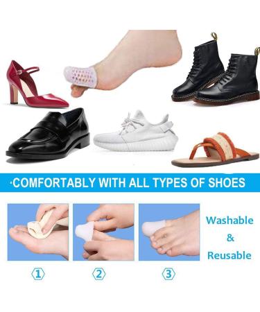 Footsihome Gel Toe Caps for Large Toes - Pain Relief & Protection | Prevent Corns Hammer Toe & Friction - 12 Pieces with Breathing Holes - Buy Online on GoSupps.com