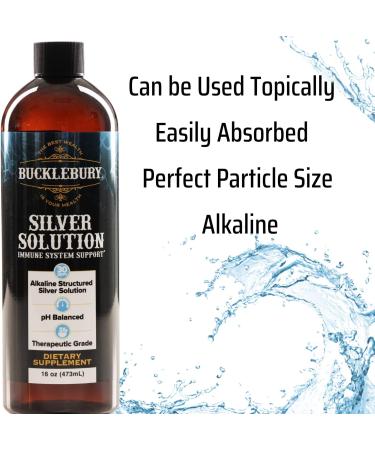 Buy Silver Solution pH Balanced Alkaline Liquid | Daily Immune Support | 16 oz Gluten Free - 30ppm - Buy Online on GoSupps.com