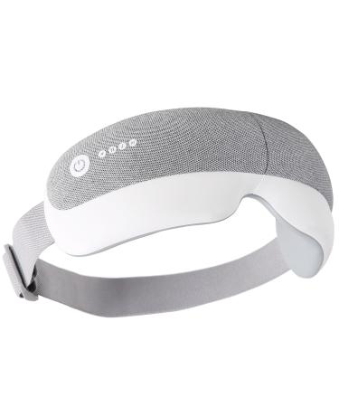 Eye Massager Meditation Eye Massager with Heat and Vibration 5 Modes Heated Eye Mask for Migraine Relief with Bluetooth Music Relax Reduce Eye Strain Dry Eye and Improve Sleep Gifts for Women Men Could White