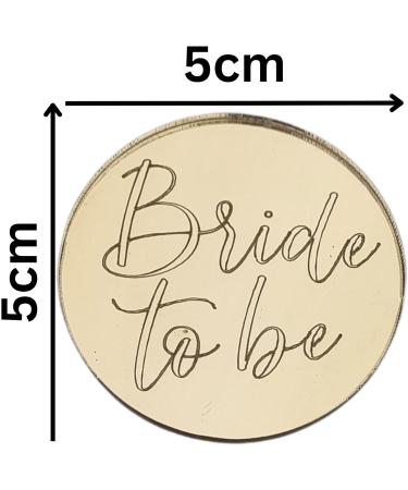 Bride To Be Gold Mirror Acrylic Cake Charm Topper Cake Disc Acrylic Wedding Celebration Cupcake Topper Getting Married Cake Topper Gift For Her Wedding 50mm 5cm 2inch - Buy Online on GoSupps.com