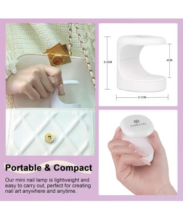 Saviland Mini Nail Lamp - 16W UV LED Nail Dryer for Gel Nail Polish | Portable Nail Art Tool for Home and Professional Use - Buy Online on GoSupps.com
