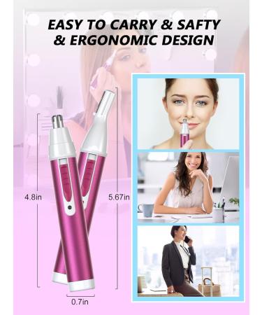 Rechargeable Nose Hair Trimmer for Women - 2023 2-in-1 Painless Ear & Facial Hair Trimmer | Washable & Low Noise - Buy Online on GoSupps.com
