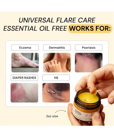 Complete Flare Care | Universal Essential Oil Free Flare & Thyme & Tea Tree Flare Care | Dual Relief for HS, Eczema, Diaper Rash, Impetigo, Cystic Acne, Ingrown hair | Drawing Salve (2 x 1oz) - Buy Online on GoSupps.com