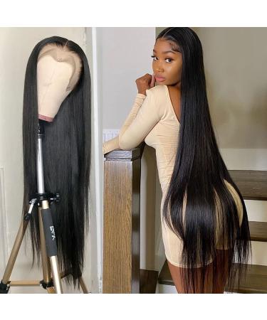30 Inch 13x4 HD Straight Lace Front Wigs Human Hair Pre Plucked Lace Front Wigs Human Hair 9A Straight Frontal Wigs Human Hair Glueless Lace Frontal Wigs 150% Density Human Hair Lace Front Wigs 30 Inch (Pack of 1) Natural …