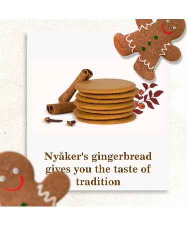 Nyakers Pepparkakor Swedish Ginger Snaps Vegan Cookies Dairy-Free Snacks Gourmet Cookies Food Gift for Christmas Thanksgiving Packed in Beautiful Tin - 26.45oz Sold by Essential Products - Buy Online on GoSupps.com