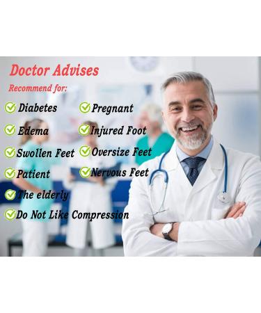 SYOLLAVE Women Diabetic Crew Socks 9-11 (White/3 Pairs) - Non-Binding, Extra Wide Top, Cushioned, Moisture-Wicking Health Socks - Buy Online on GoSupps.com