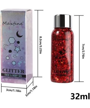  bellv Glitter Liquid Eyeshadow | Glitter Gel Mermaid Face - Waterproof Long Lasting Face & Hair - Holographic Cosmetic Accessory for Concert Festival Bellv - Buy Online on GoSupps.com